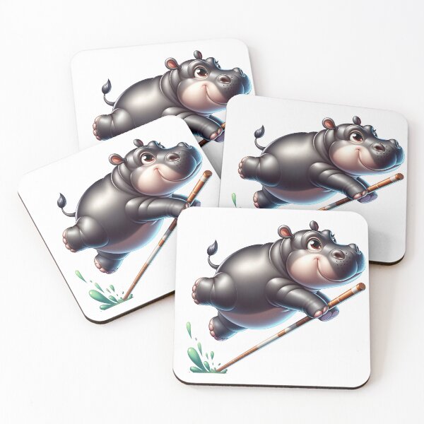 Item preview, The Athletic Hippo: Pole Vaulting Champion designed and sold by 0penvimark.