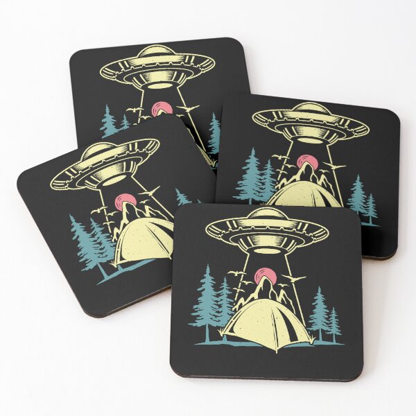 Item preview, Vintage Alien UFO Attack The Camp designed and sold by ArtByKatti.