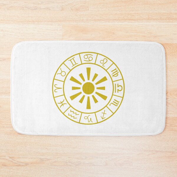 Item preview, Astrological Zodiac Symbols Wheel+Sun Gold designed and sold by NataliePaskell.