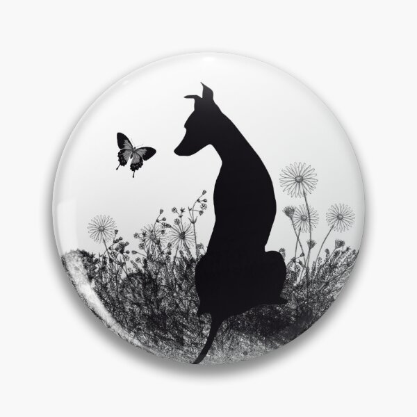 Item preview, Dog and butterfly designed and sold by MistyLakeArt.