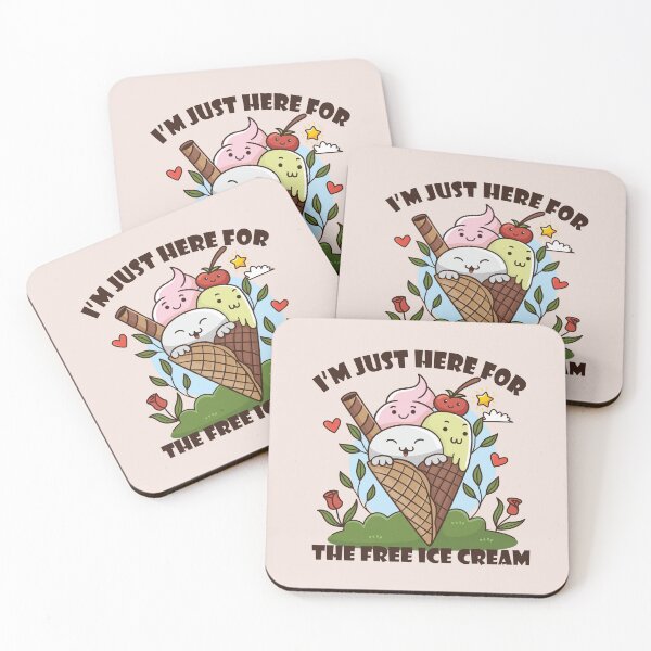 Item preview, I Am Just Here For The Free Ice Cream designed and sold by bolimj.