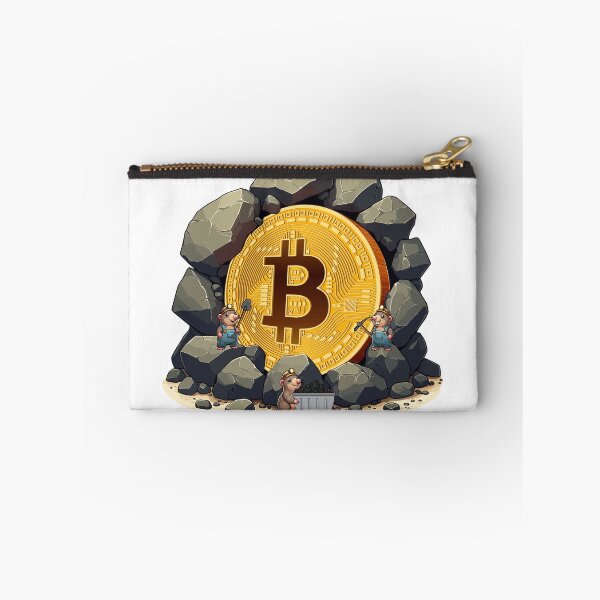 Item preview, Bitcoin mining by a mole gang designed and sold by CryptoFunMerch.