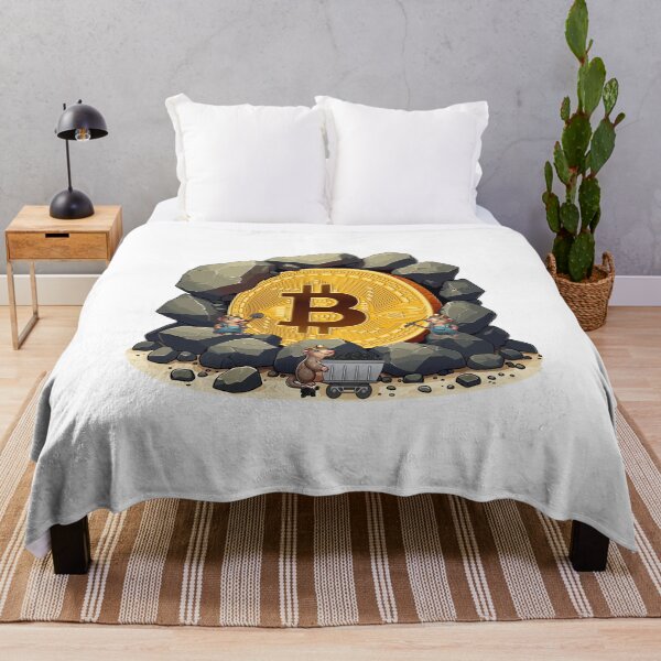 Item preview, Bitcoin mining by a mole gang designed and sold by CryptoFunMerch.