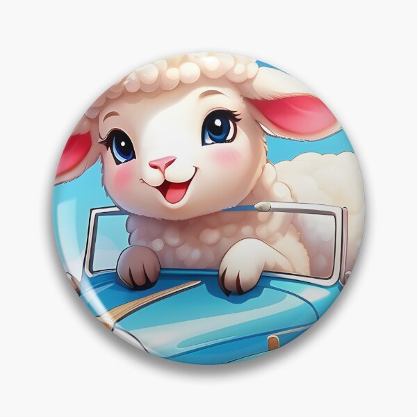 Item preview, little sheep in a vintage car designed and sold by eriktartufo.