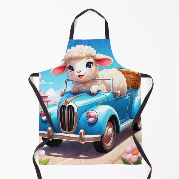 Item preview, little sheep in a vintage car designed and sold by eriktartufo.