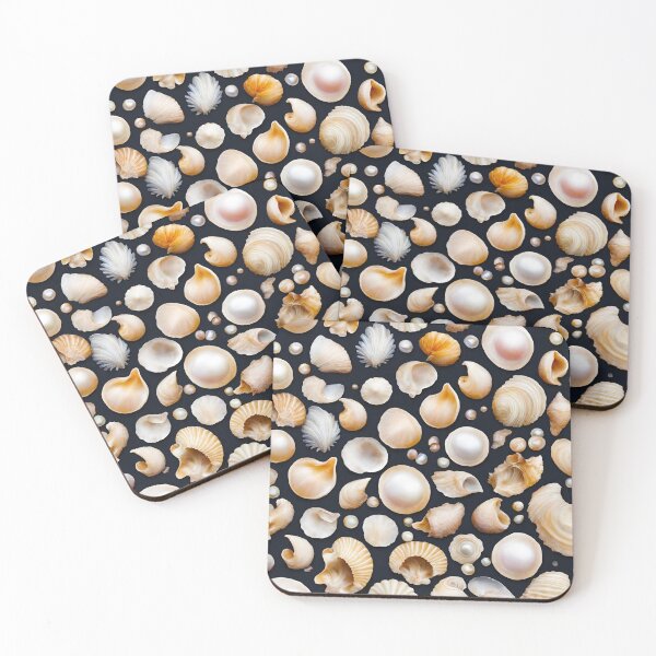 Item preview, Pearl-studded Seashell Patterns designed and sold by Tom-Johnson.