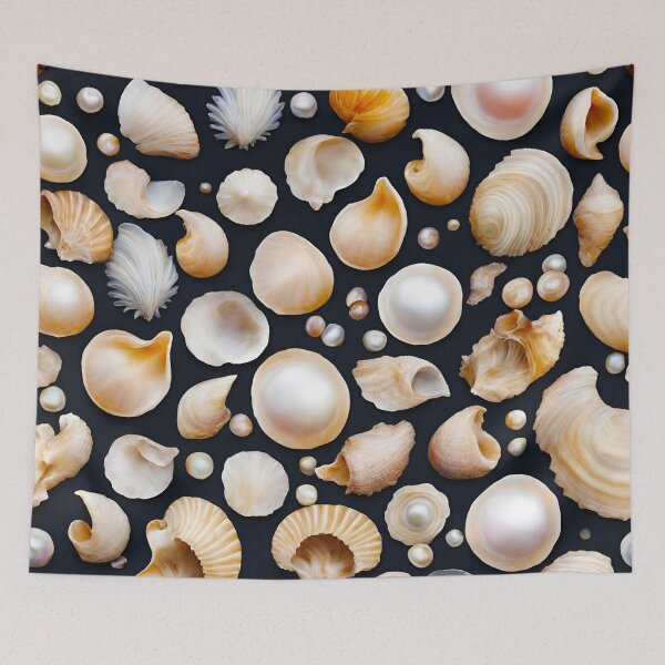 Item preview, Pearl-studded Seashell Patterns designed and sold by Tom-Johnson.