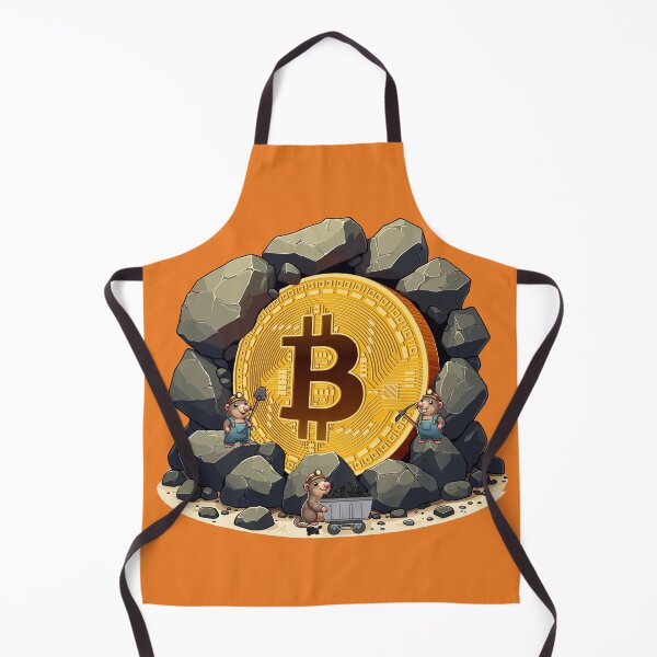 Item preview, Bitcoin mining by a mole gang designed and sold by CryptoFunMerch.