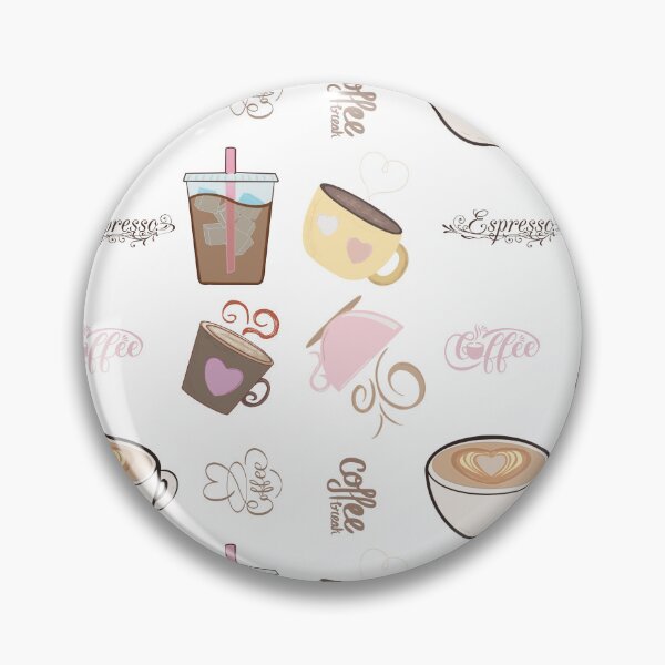 Item preview, Cute coffee design seamless pattern designed and sold by TheMuddyCatCo.