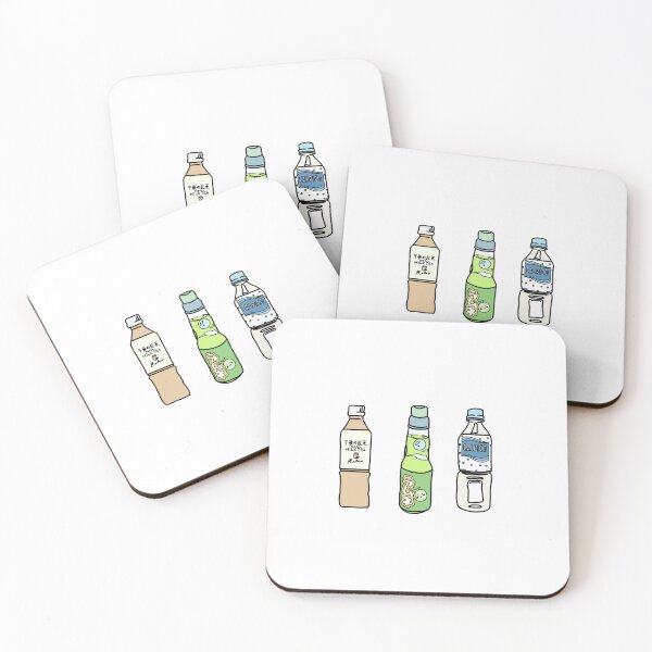 Item preview, cute japanese drinks illustration (ramune, milk tea, calpico) designed and sold by simpleactivist.