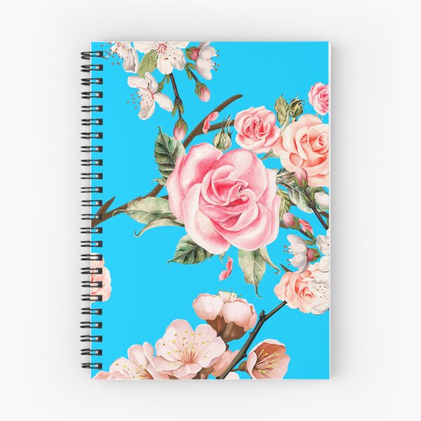 Item preview, Floral Rose and Cherry Blossom Blue designed and sold by Bobby-Dazzler.
