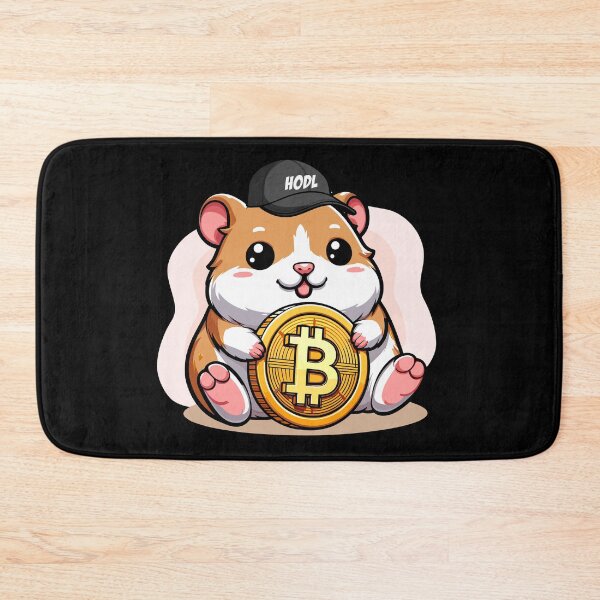 Artikelvorschau, Ein Hodl hamster hält seinen Bitcoin entworfen und verkauft von CryptoFunMerch.