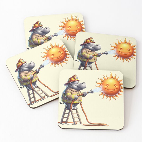 Item preview, The Surreal Hippo Firefighter: Cooling Down the Planet designed and sold by 0penvimark.