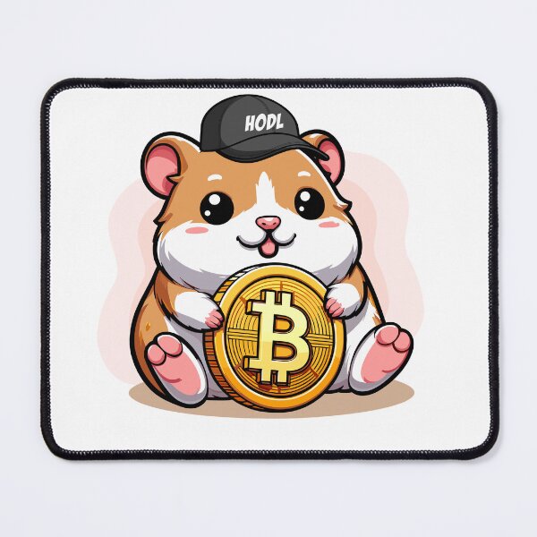 Artikelvorschau, Ein Hodl hamster hält seinen Bitcoin entworfen und verkauft von CryptoFunMerch.