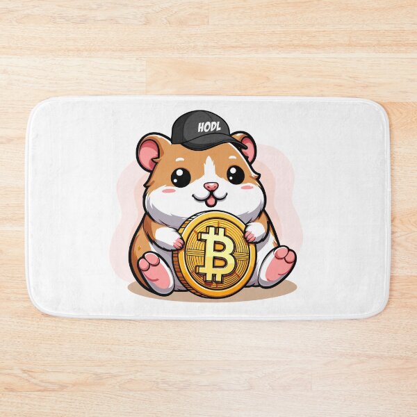 Artikelvorschau, Ein Hodl hamster hält seinen Bitcoin entworfen und verkauft von CryptoFunMerch.