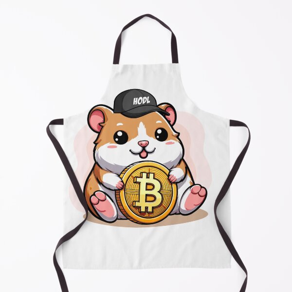 Artikelvorschau, Ein Hodl hamster hält seinen Bitcoin entworfen und verkauft von CryptoFunMerch.