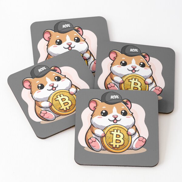 Artikelvorschau, Ein Hodl hamster hält seinen Bitcoin entworfen und verkauft von CryptoFunMerch.