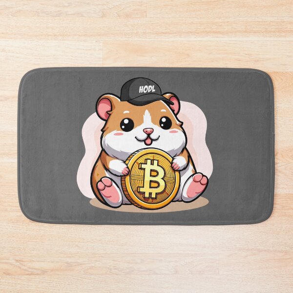 Artikelvorschau, Ein Hodl hamster hält seinen Bitcoin entworfen und verkauft von CryptoFunMerch.