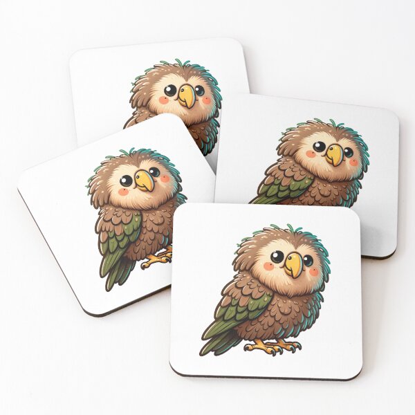 Item preview, Kakapo Owl Critter Cove Cute Animal Stickers  A Splash of Forest Frolics and Underwater Whimsy! designed and sold by dcohea.