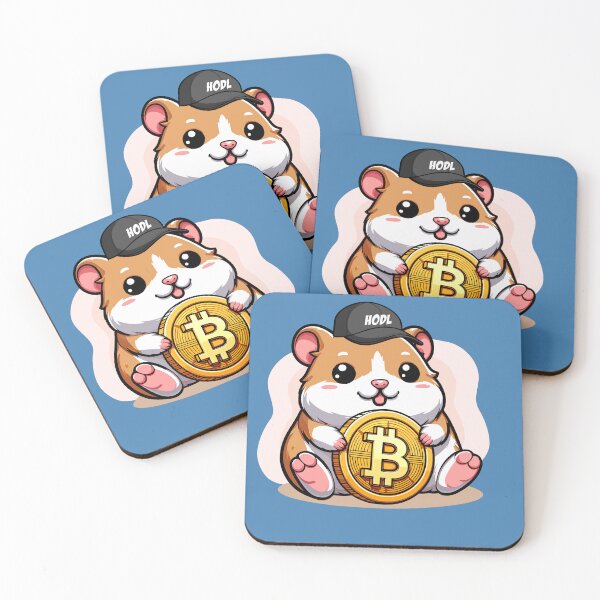 Artikelvorschau, Ein Hodl hamster hält seinen Bitcoin entworfen und verkauft von CryptoFunMerch.
