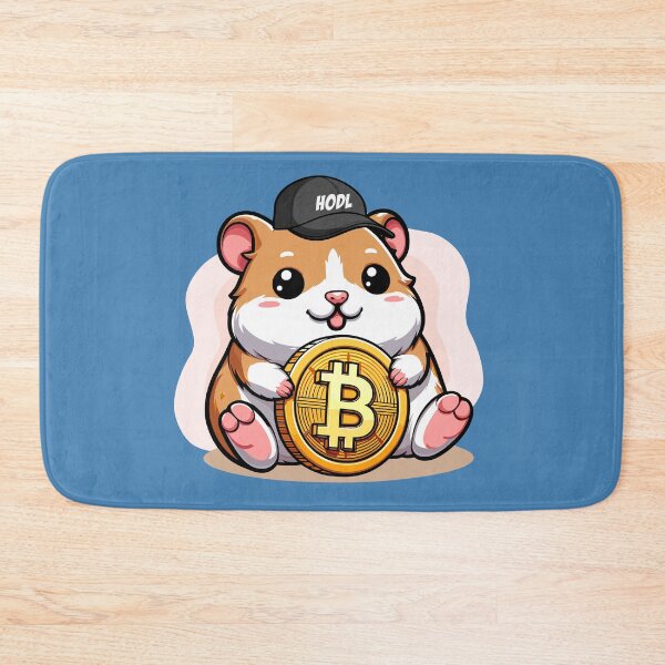 Artikelvorschau, Ein Hodl hamster hält seinen Bitcoin entworfen und verkauft von CryptoFunMerch.