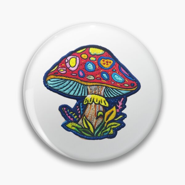 Item preview, Embroidered Mushroom Patch Design designed and sold by SociallyRemoved.