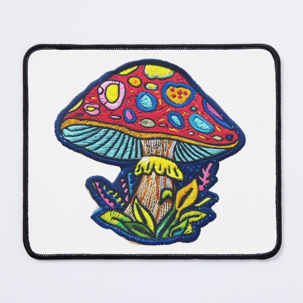 Item preview, Embroidered Mushroom Patch Design designed and sold by SociallyRemoved.