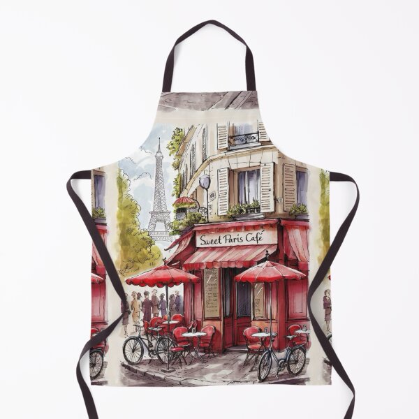 Artikelvorschau, „Sweet Paris Café“ Aquarell- und Skizzen-Kunstdruck | Französisches Café-Dekor … Von Carraann entworfen und verkauft von CARRAANN.