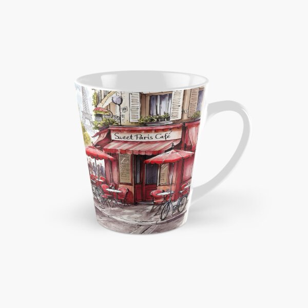 Item preview, “Sweet Paris Café”  Watercolor and Sketch Art Print | French Cafe Decor… By Carraann designed and sold by CARRAANN.