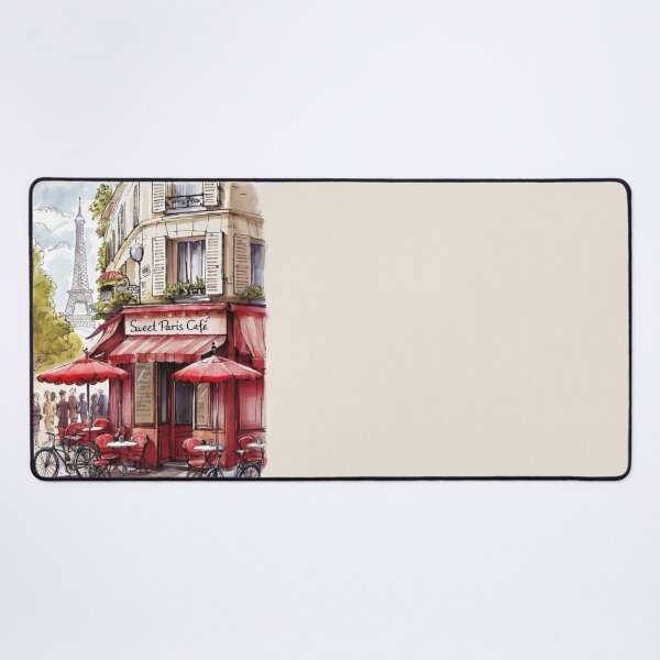 Item preview, “Sweet Paris Café” Watercolor and Sketch Art Print | French Cafe Decor… By Carraann designed and sold by CARRAANN.