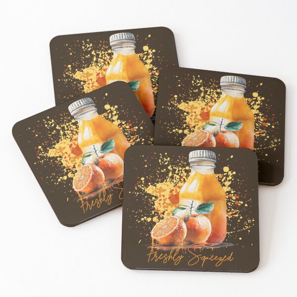 Item preview, Watercolor Orange Juice Freshly Squeezed designed and sold by HolidayBug.