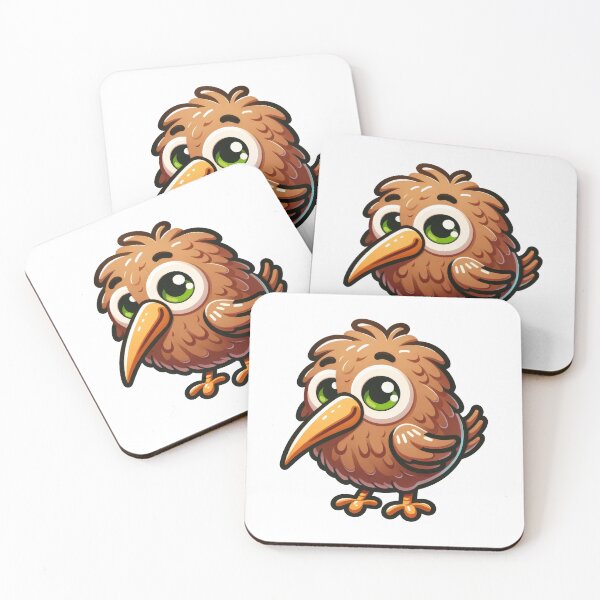 Item preview, Kiwi Bird Critter Cove Cute Animal Stickers  A Splash of Forest Frolics and Underwater Whimsy! designed and sold by dcohea.