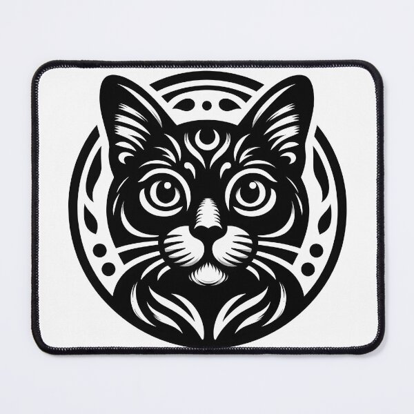 Item preview, Cat line drawing - white/black (1) designed and sold by fatimah-SL.