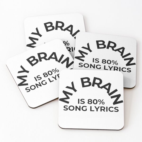 Item preview, Funny Pins, My Brain is 80% Song Lyrics Collection designed and sold by Lalacos.