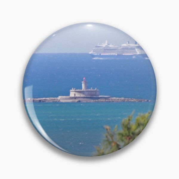 Item preview, Farol do Bugio. Lighthouse. Lisbon. cruise ship in the horizon. designed and sold by Tereza Pilar Art.