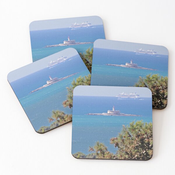 Item preview, Farol do Bugio. Lighthouse. Lisbon. cruise ship in the horizon. designed and sold by Tereza Pilar Art.