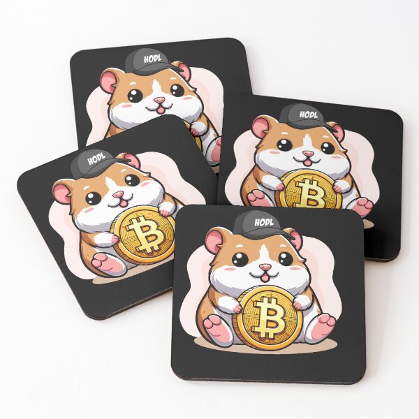 Artikelvorschau, Ein Hodl hamster hält seinen Bitcoin entworfen und verkauft von CryptoFunMerch.