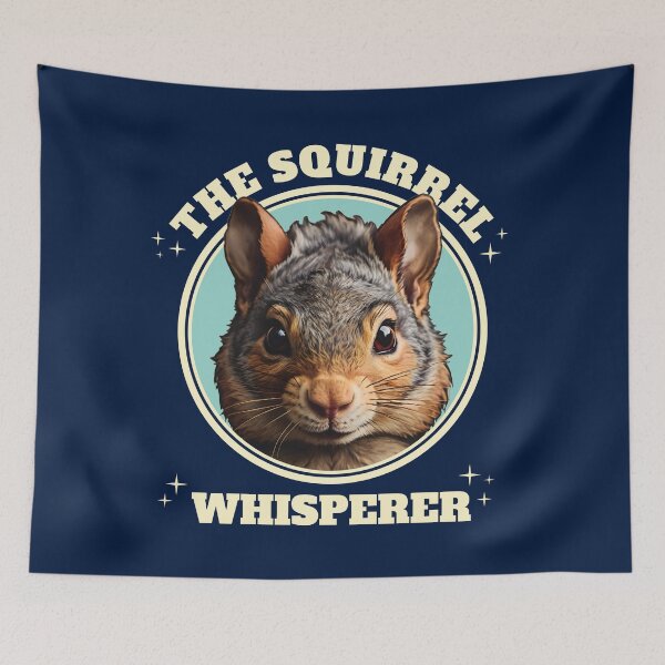 Item preview, The Squirrel Whisperer Retro Vintage Theme Cute Squirrel Ver 2 For Dark Background designed and sold by thecatcouch.