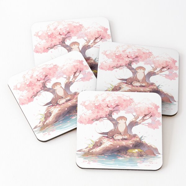 Item preview, Otter under Sakura tree designed and sold by Thewordstshirt.