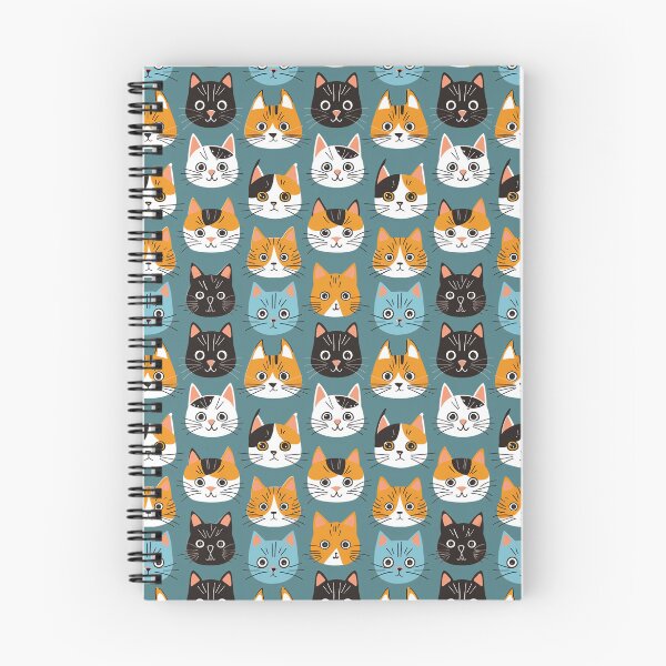 Item preview, Cat Face Notebook or Cell Phone Case Animal Cartoon designed and sold by LaurenMaryStore.