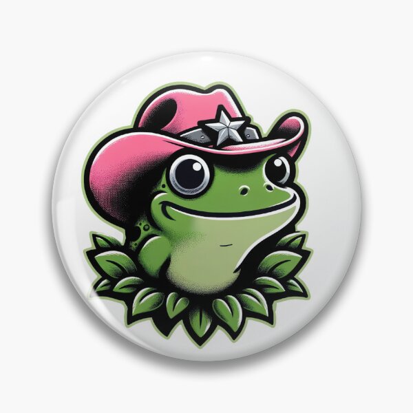 Item preview, Cute Frog in a Pink Cowboy Hat - Whimsical Animal Lover designed and sold by LunarFern.