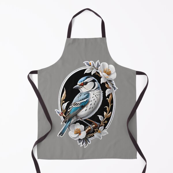Item preview, Small Blue White Bird Flower Portrait designed and sold by TheArtOfPat.