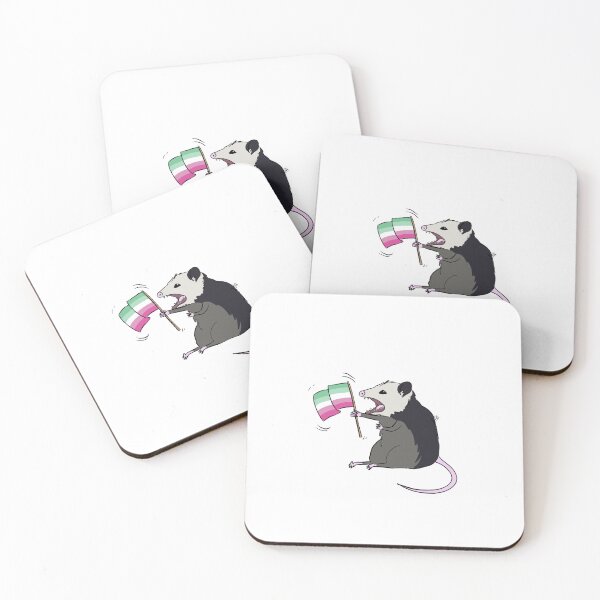 Item preview, Abrosexual Flag Opossum designed and sold by Blue Evans.