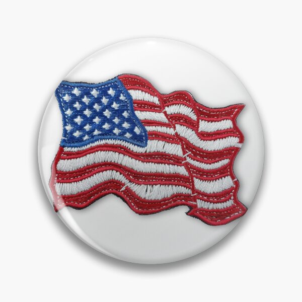 Item preview, Embroidered American Flag Patch Design designed and sold by SociallyRemoved.