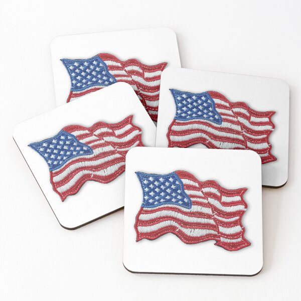 Item preview, Embroidered American Flag Patch Design designed and sold by SociallyRemoved.