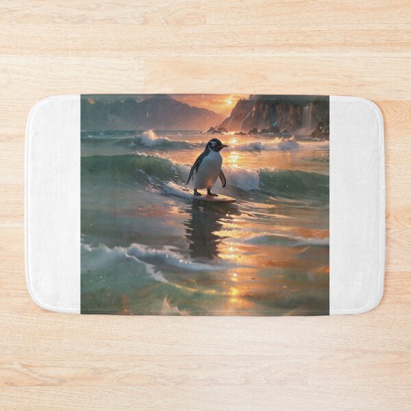 Item preview, Surfing Penguin designed and sold by NerdscapeDC.