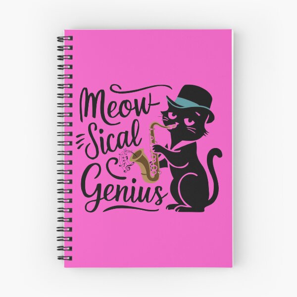 Item preview, Meowsical Genius Cat Playing The Saxophone Sax Players designed and sold by binxlystudio.