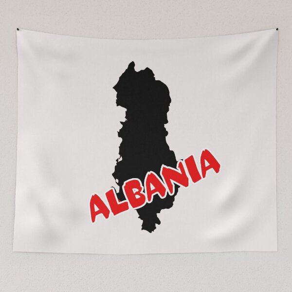 Item preview, Albania Flag Map designed and sold by AnimalsDH305.