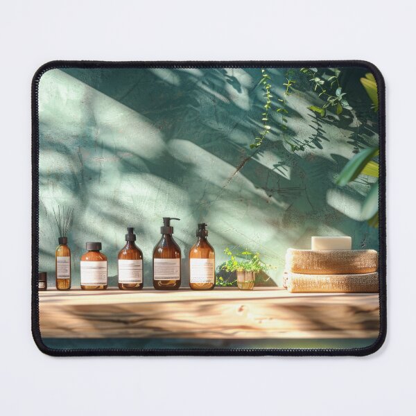 Item preview, Table With Bottles and Soaps - Cosmetics Bathroom Scenes designed and sold by frequent-art.
