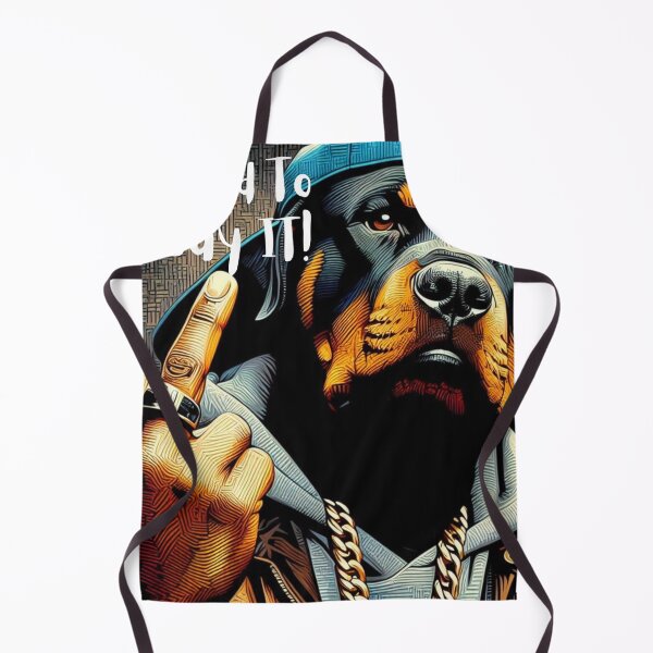 Item preview, Hip Hop Rottweiler Doesn't Need to Say It. Pop Culture Urban Fashion Design designed and sold by Wolvescreate.
